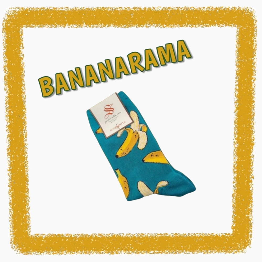 Kawaii Set of Banana Socks + Banana Pouch, Wallet, Coin Purse, Pencil case